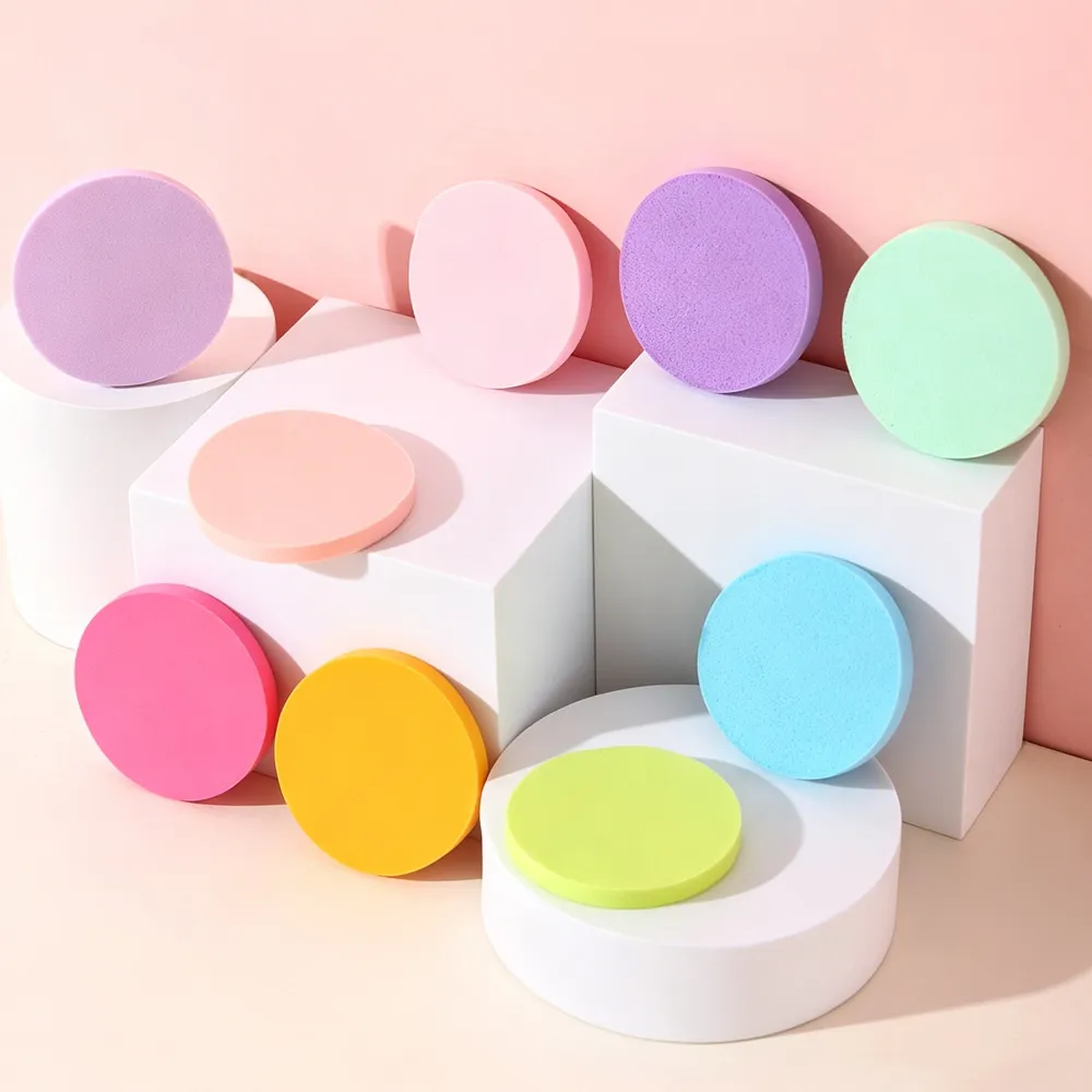 4Pcs Colorful Round Makeup Sponge Puff Set