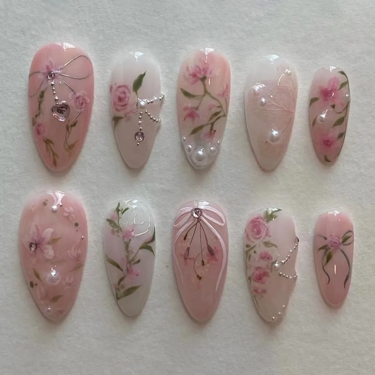 24PCS Peach Blossom Press