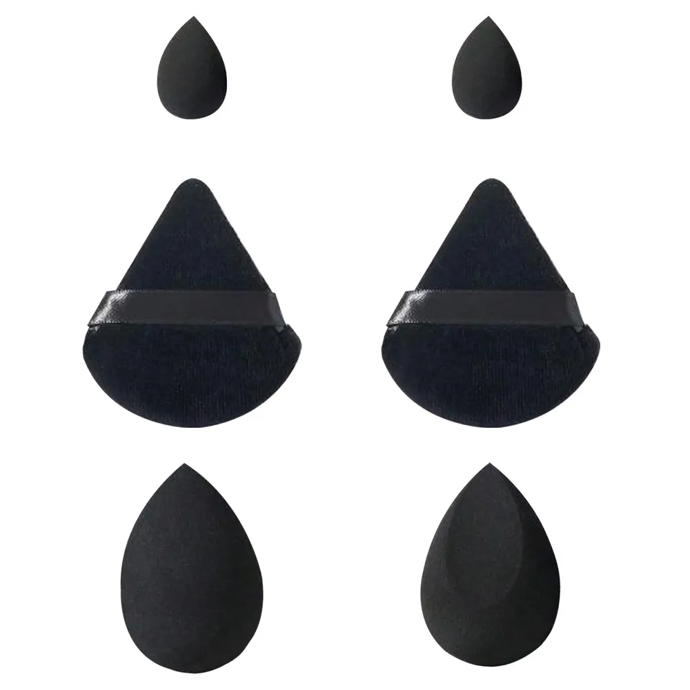 6pcs/1set Makeup Sponge & Velvet Puff Set