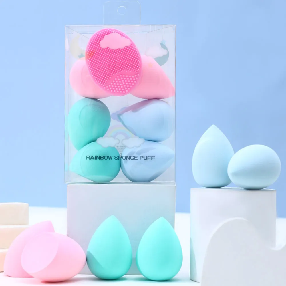 Makeup Sponge Set with Storage–6 Latex